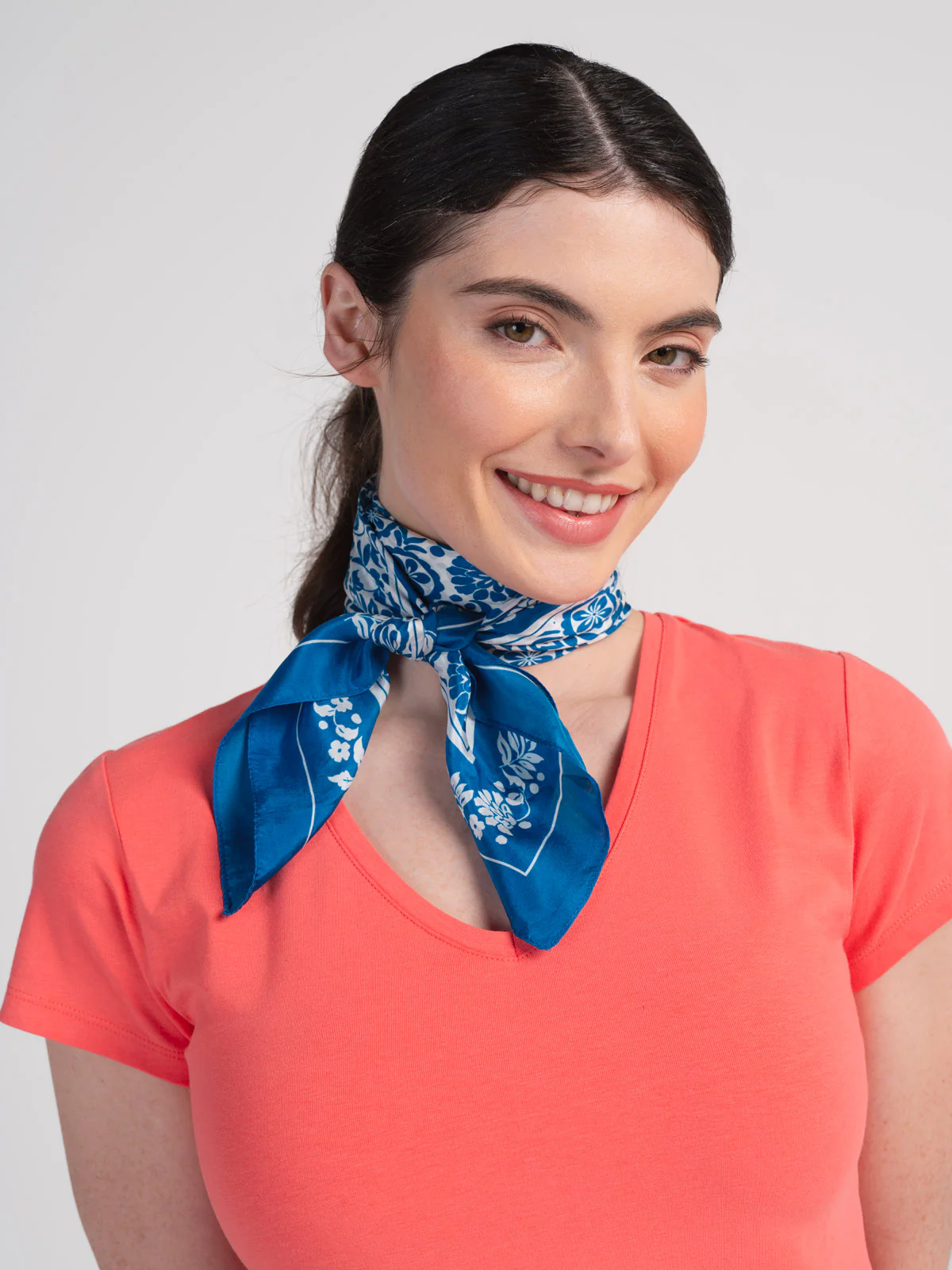 Border Floral Print Scarf - Image 8