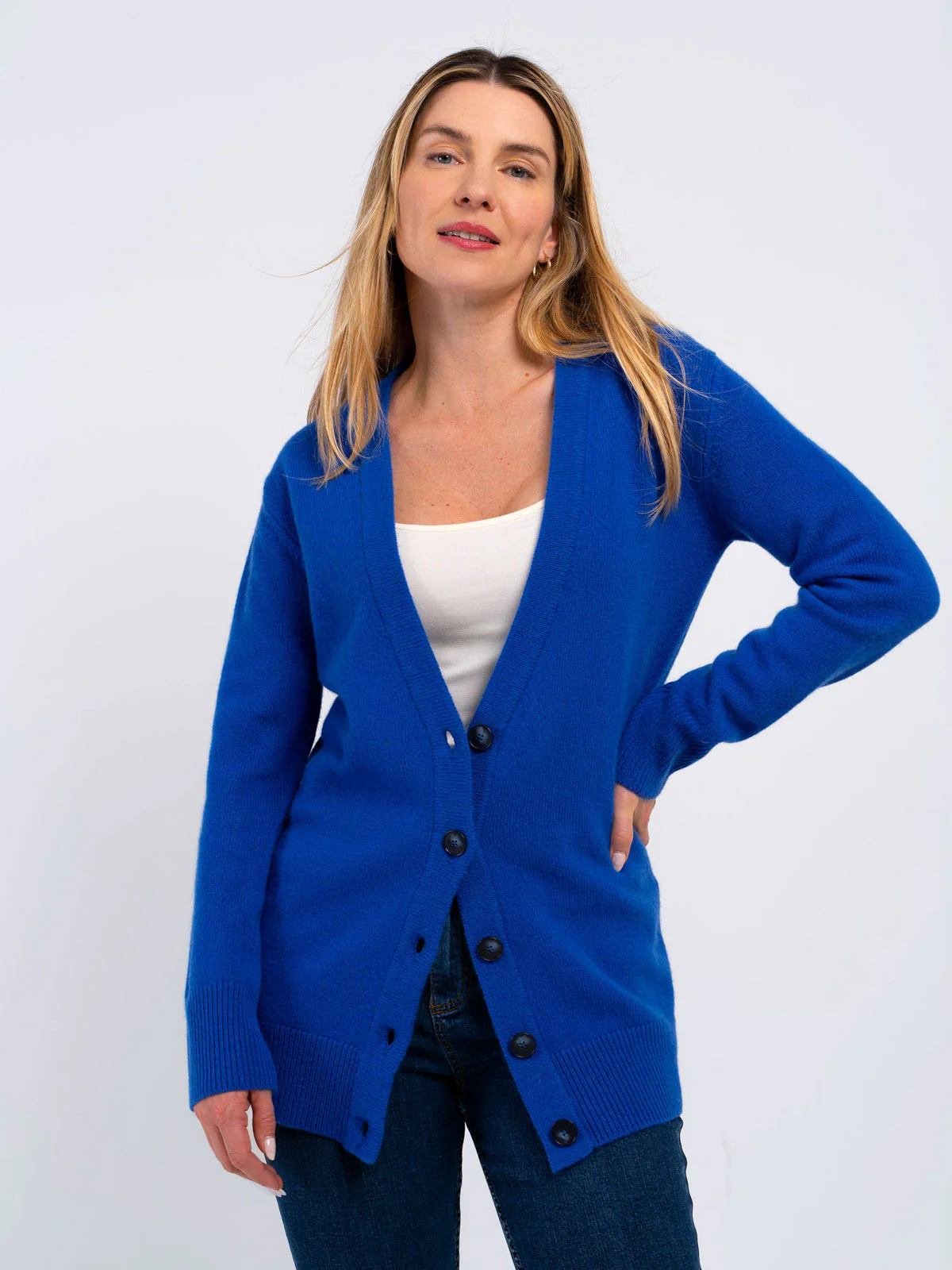 Boyfriend V Neck Cardigan - Image 10