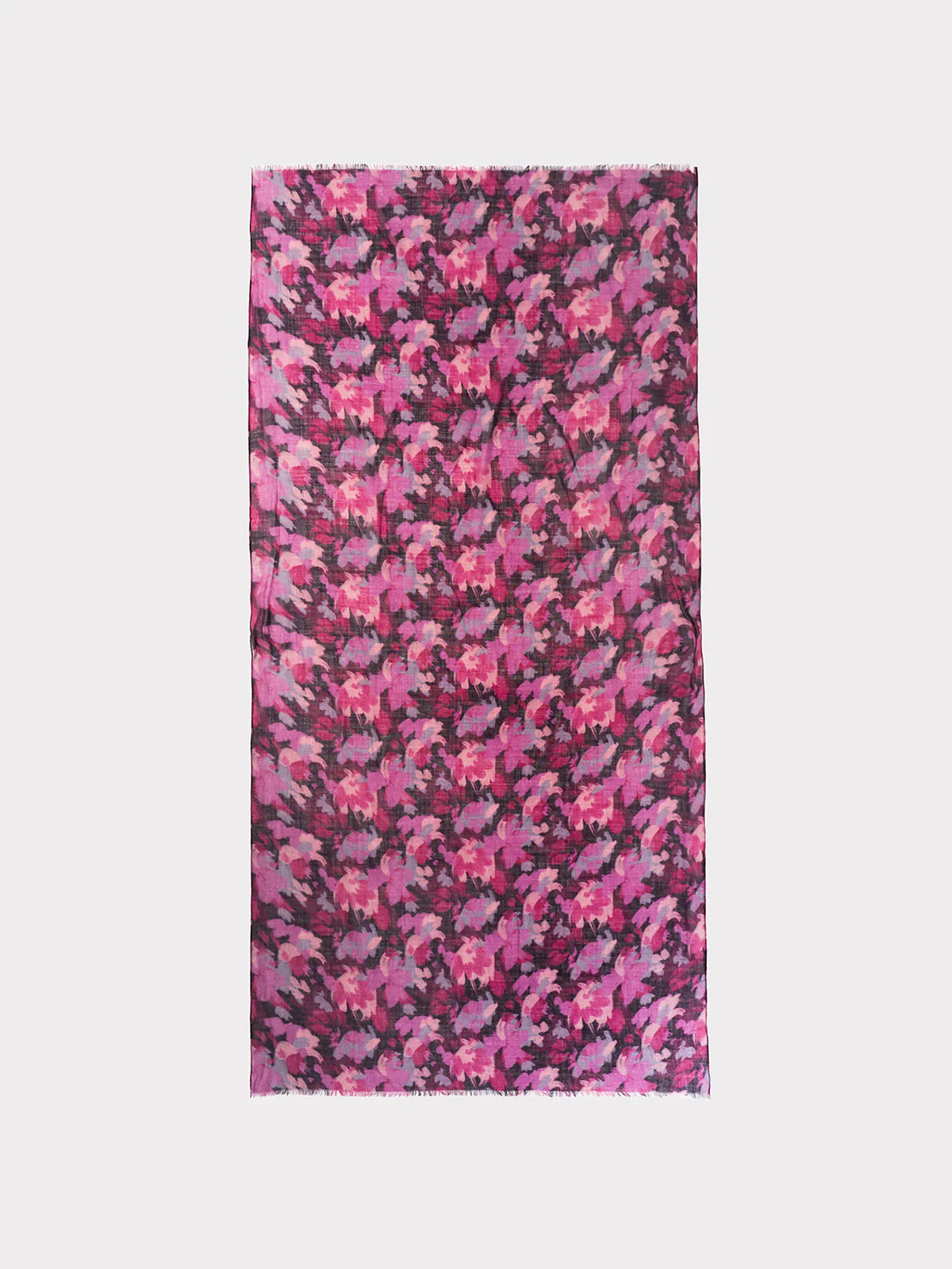 Brushed Floral Wool Scarf - Image 7