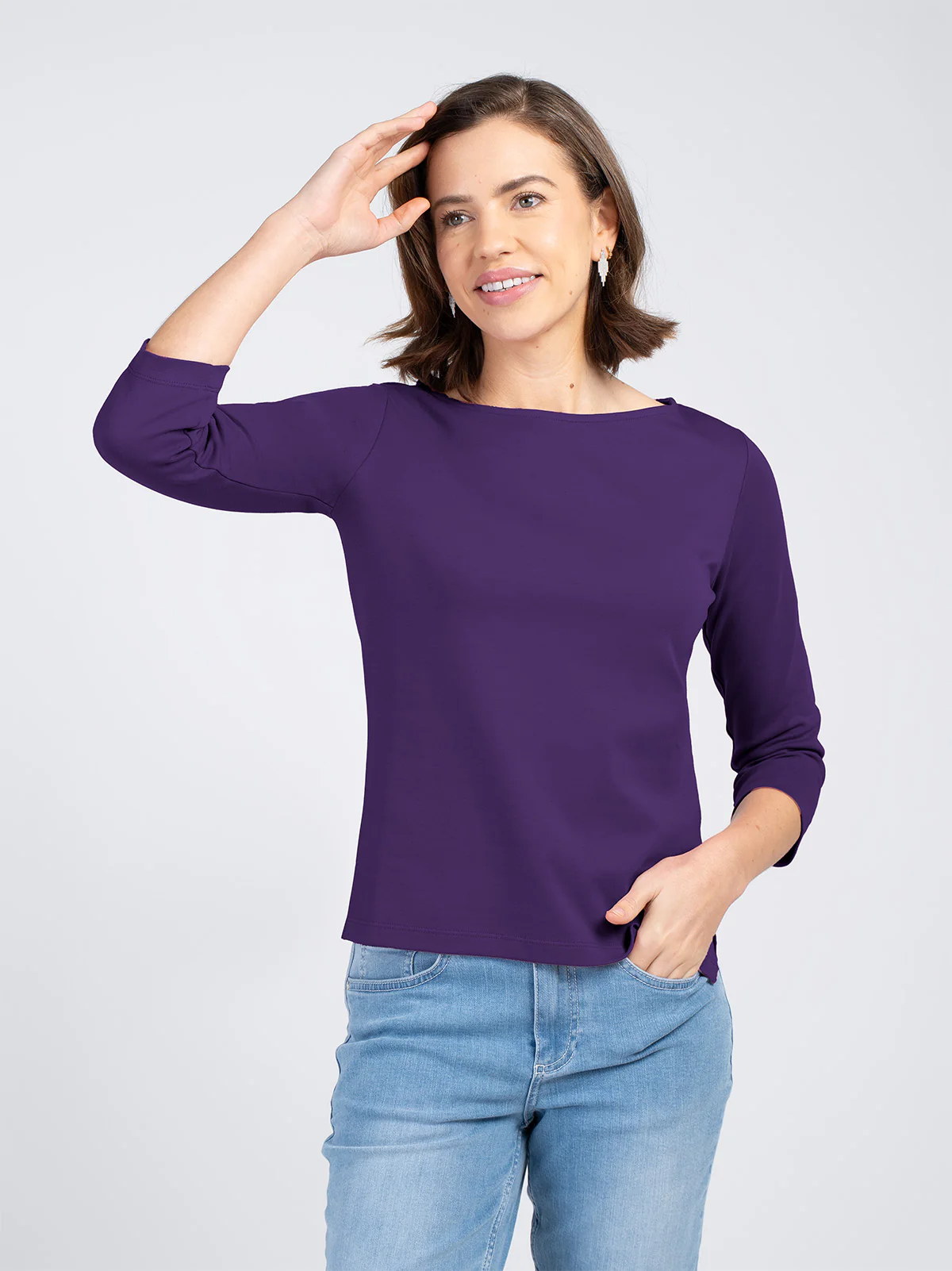 Bryony Boat Neck 3/4 Sleeve - Image 36