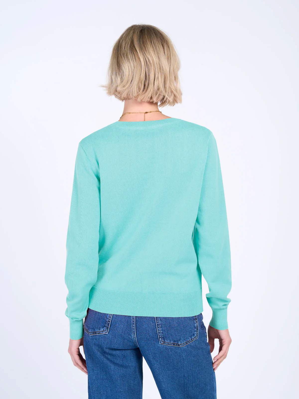 Cotton V Neck Jumper - Image 22