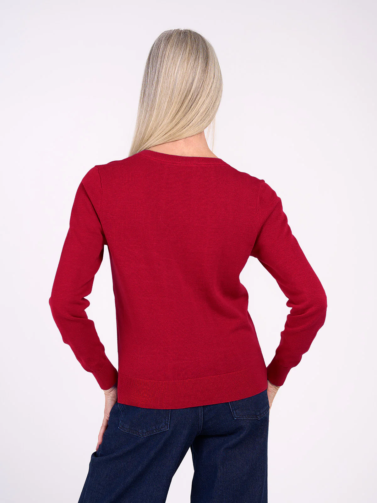 Cotton V Neck Jumper - Image 46
