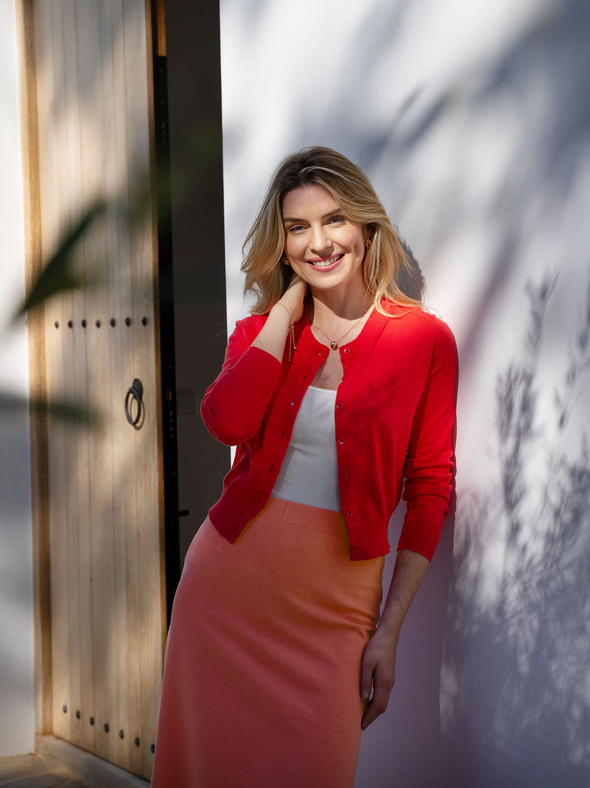 Crew Neck Cotton Cardigan - Image 14
