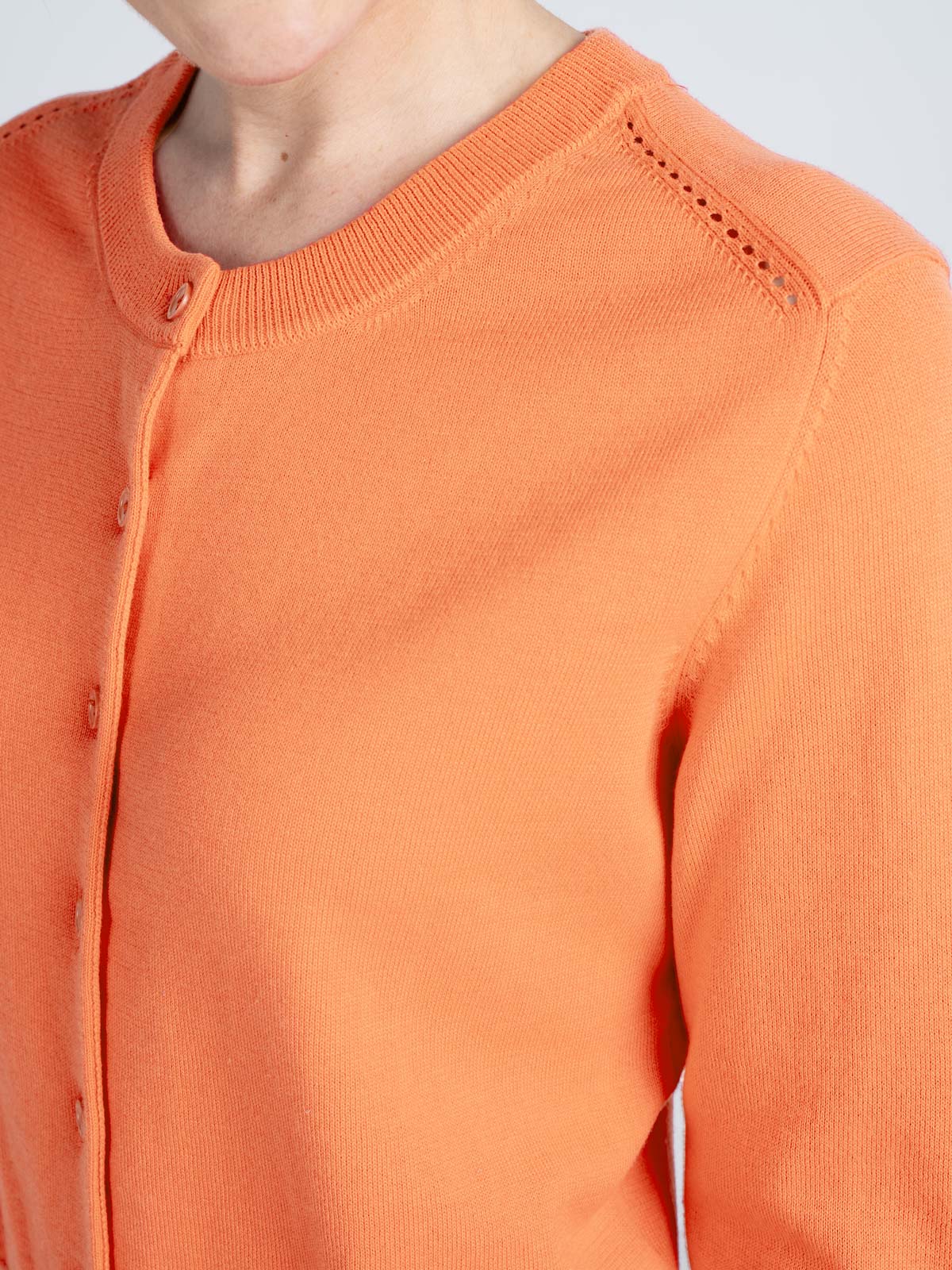 Crew Neck Cotton Cardigan - Image 35