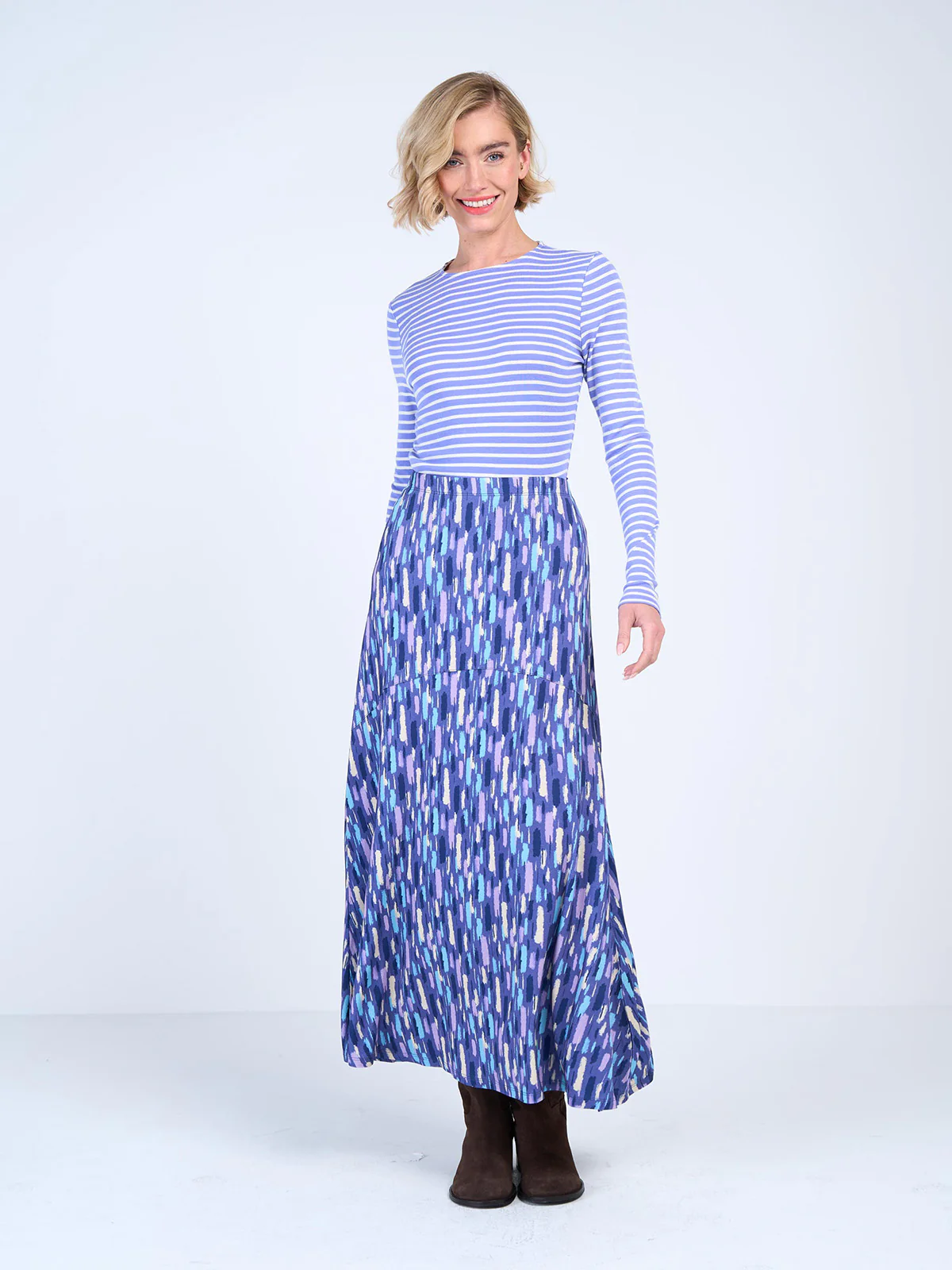 Dash Print Maxi Skirt - Image 12