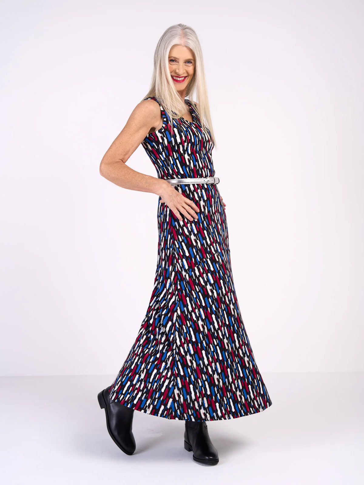 Dash Print Maxi Skirt - Image 19