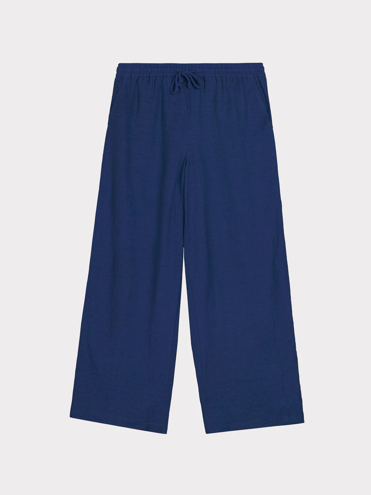 Drawstring Wide Leg Linen Trousers