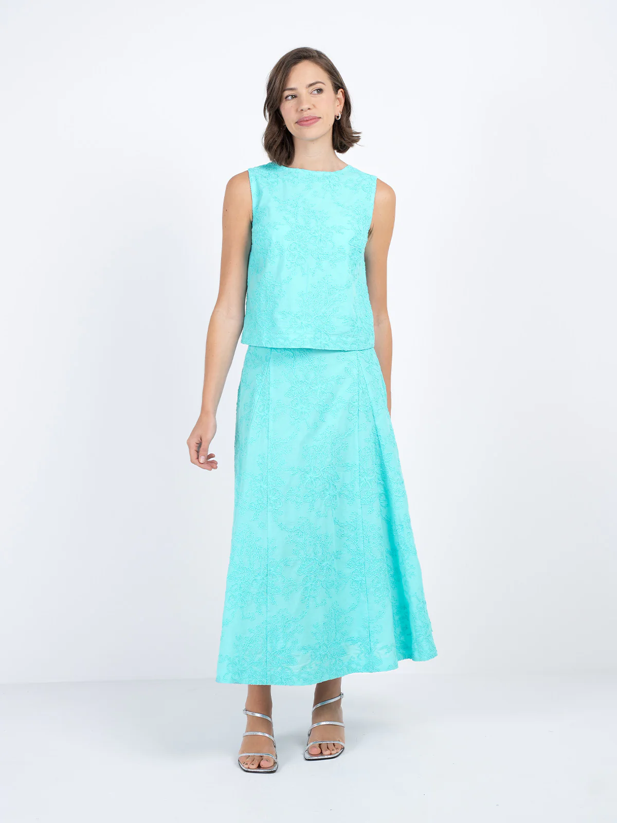 Embroidered A Line Skirt - Image 15