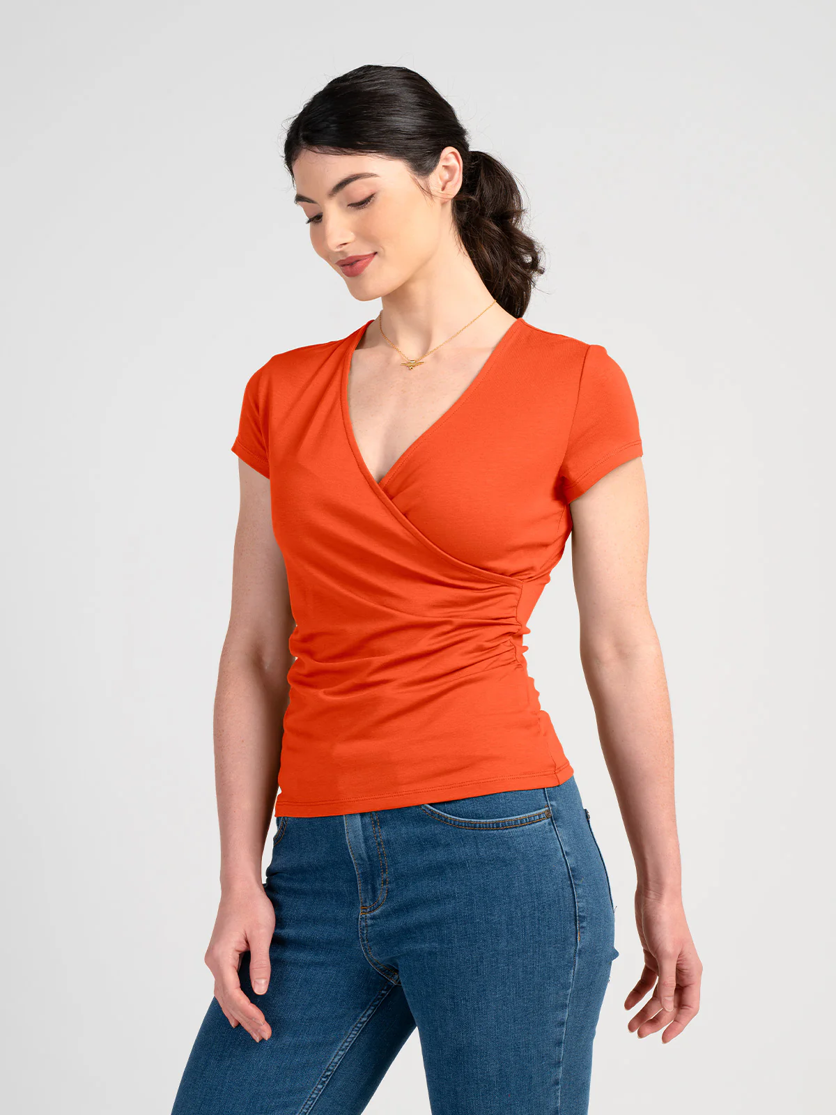 Faux Wrap Cap Sleeve - Image 13