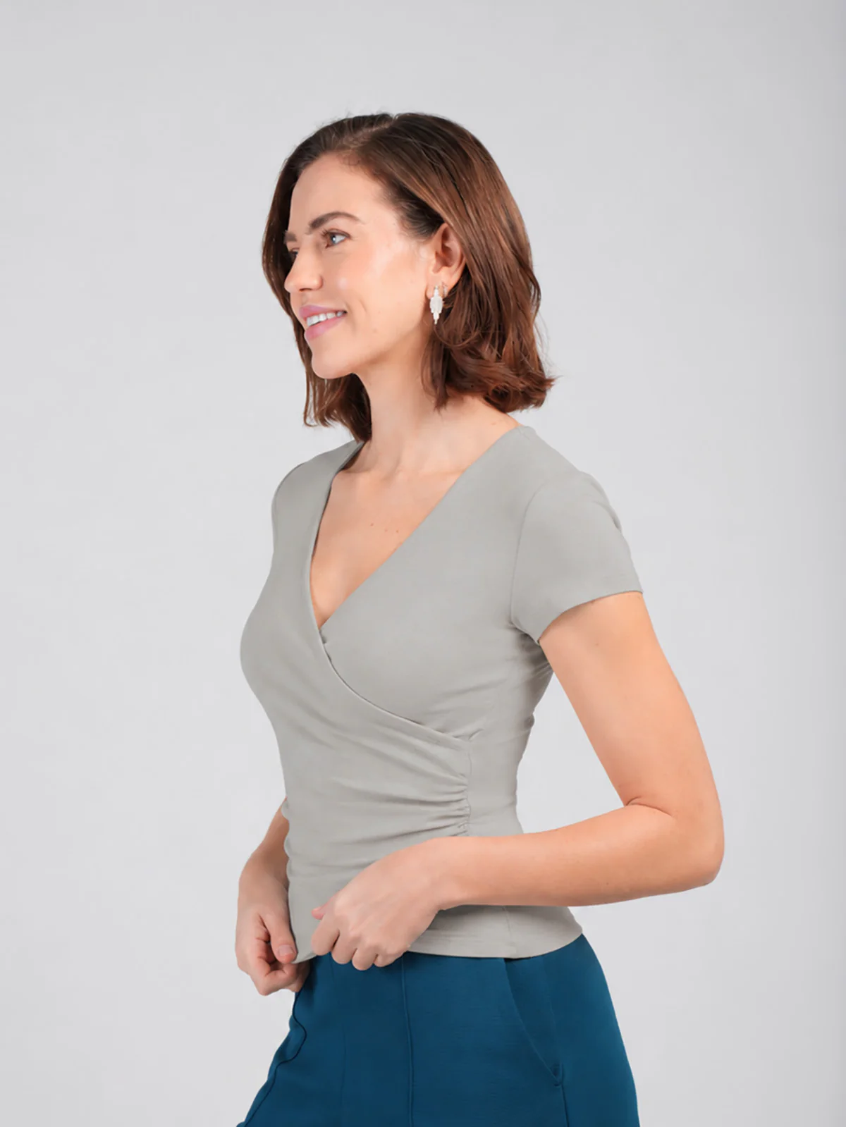 Faux Wrap Cap Sleeve - Image 34