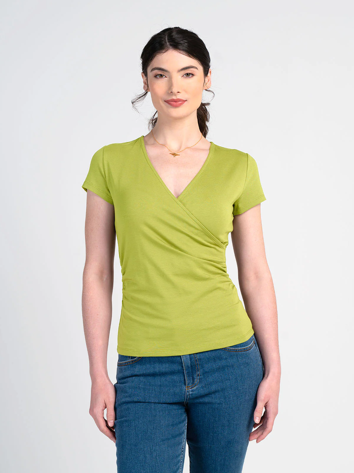 Faux Wrap Cap Sleeve - Image 4
