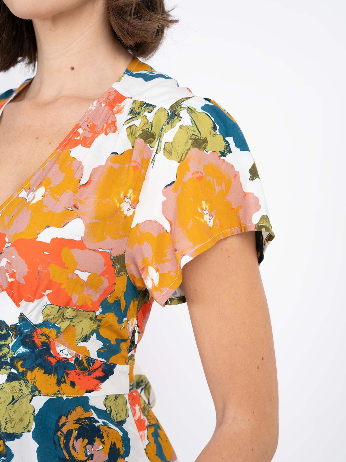 Floral Print Tie Back Dress - Image 5