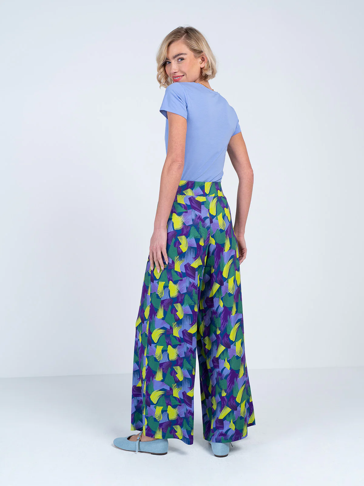 Geo Printed Palazzo Trousers - Image 14