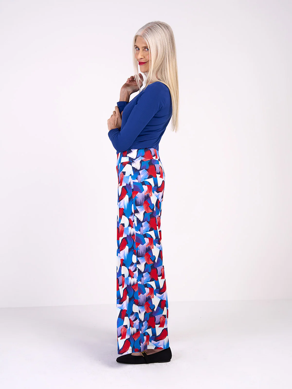 Geo Printed Palazzo Trousers - Image 22