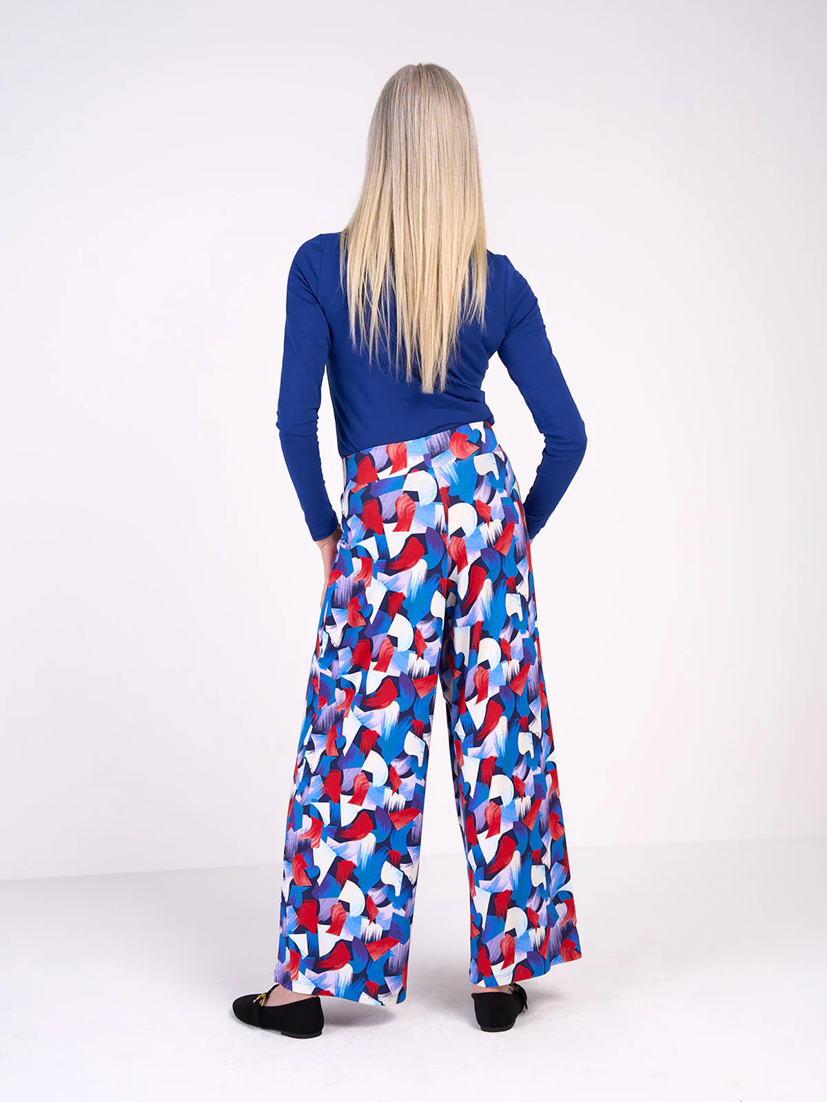 Geo Printed Palazzo Trousers - Image 23