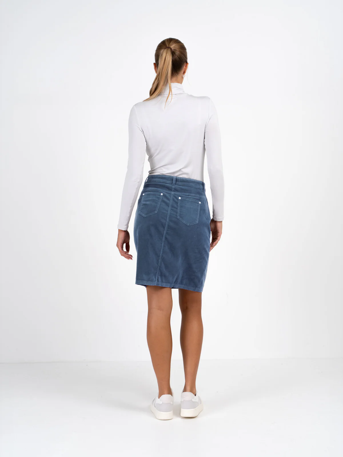 Jamie Cord Knee Length Skirt - Image 20