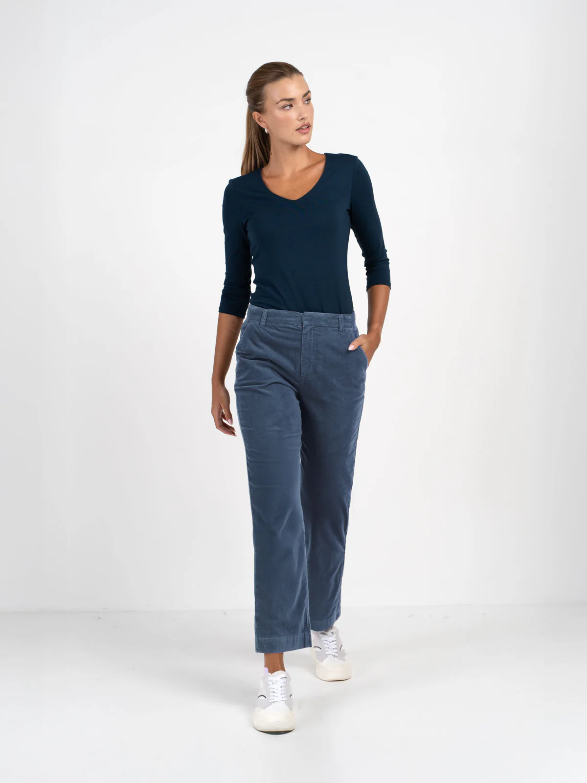 Jamie Cord Straight Trousers - Image 23