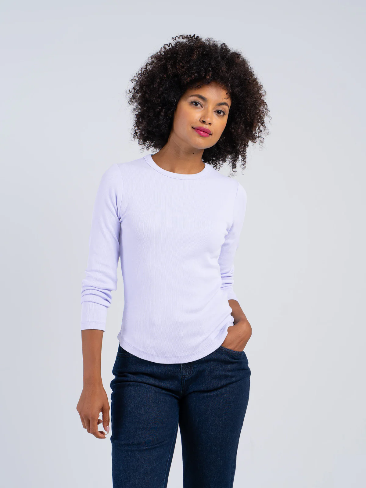Long Sleeve Cotton Rib Crew - Image 30