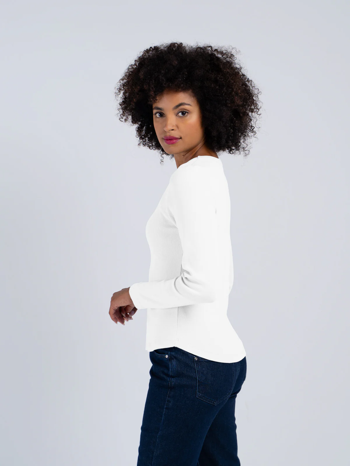 Long Sleeve Cotton Rib V - Image 17