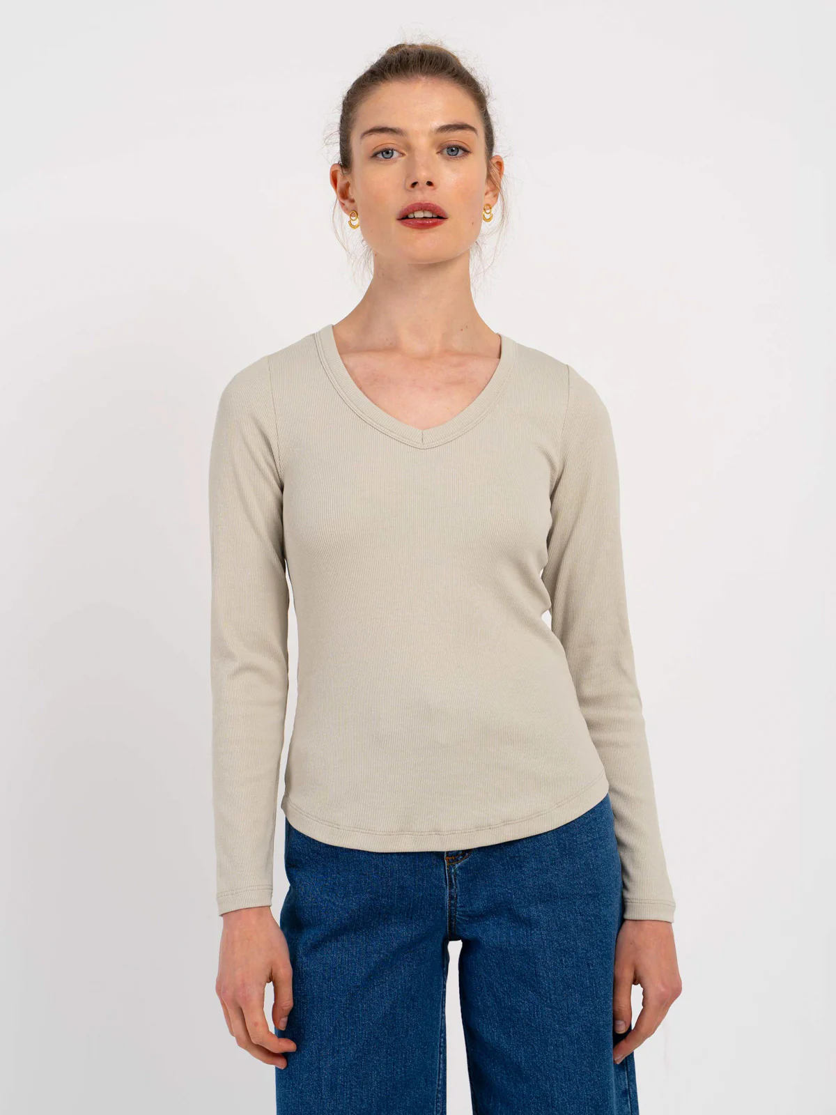 Long Sleeve Cotton Rib V - Image 24