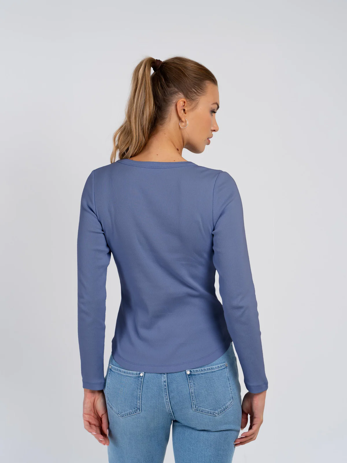 Long Sleeve Cotton Rib V - Image 44