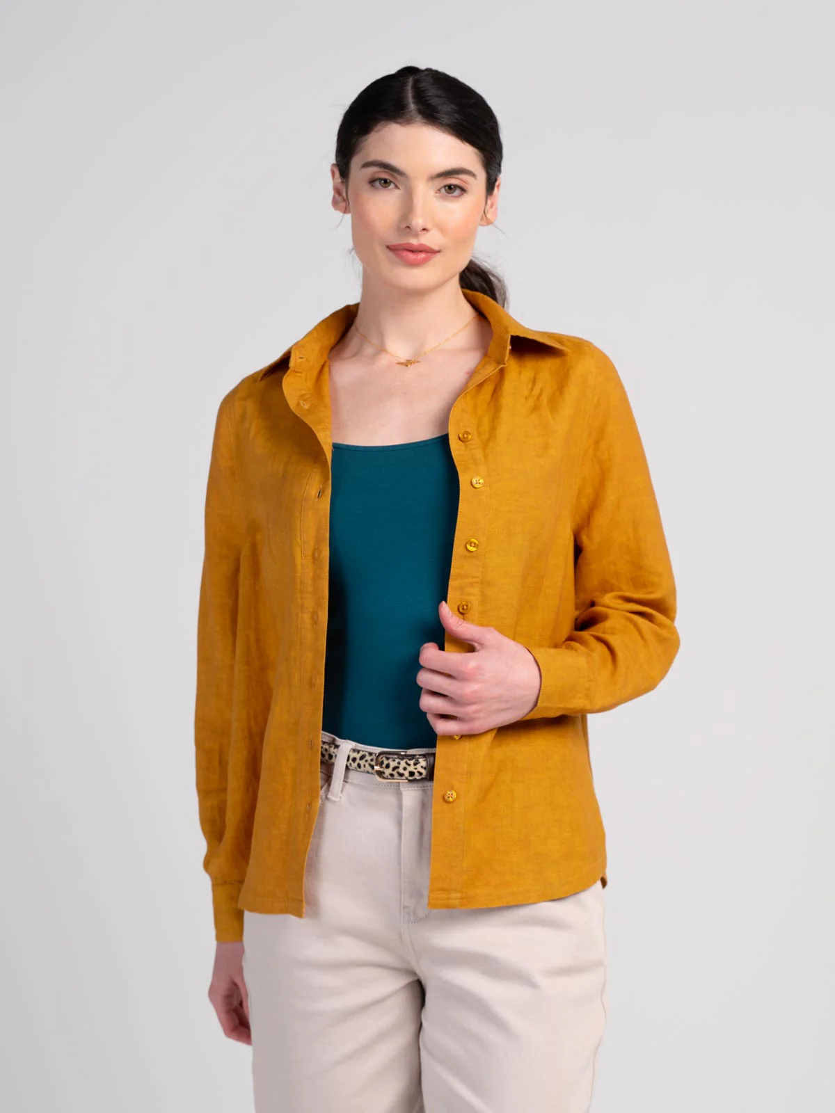Long Sleeve Linen Shirt - Image 16