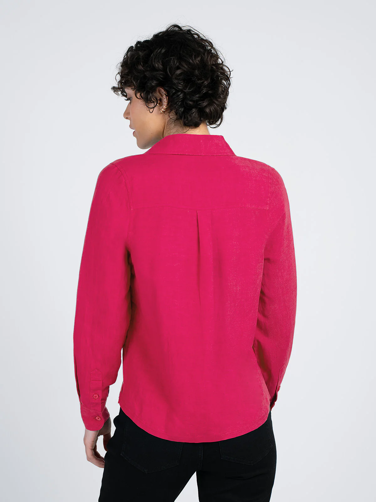 Long Sleeve Linen Shirt - Image 34
