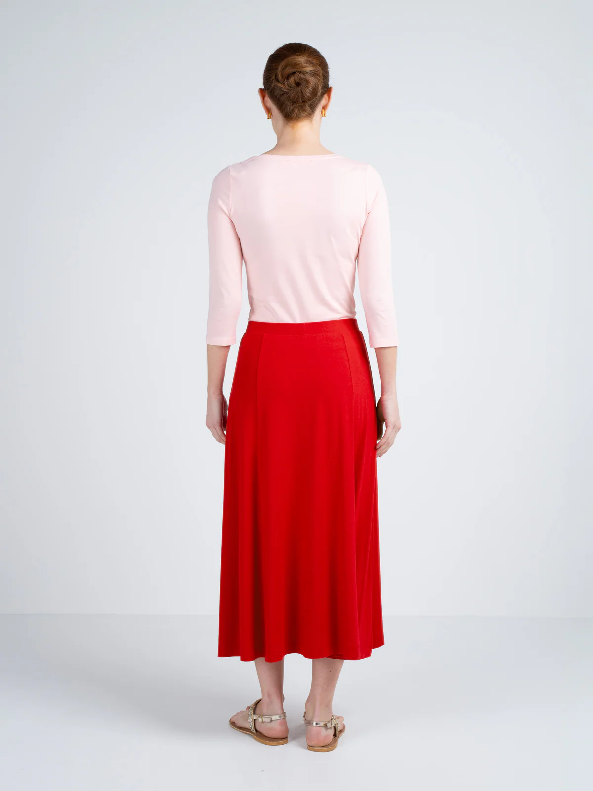 Plain Fit and Flare Jersey Skirt - Image 14