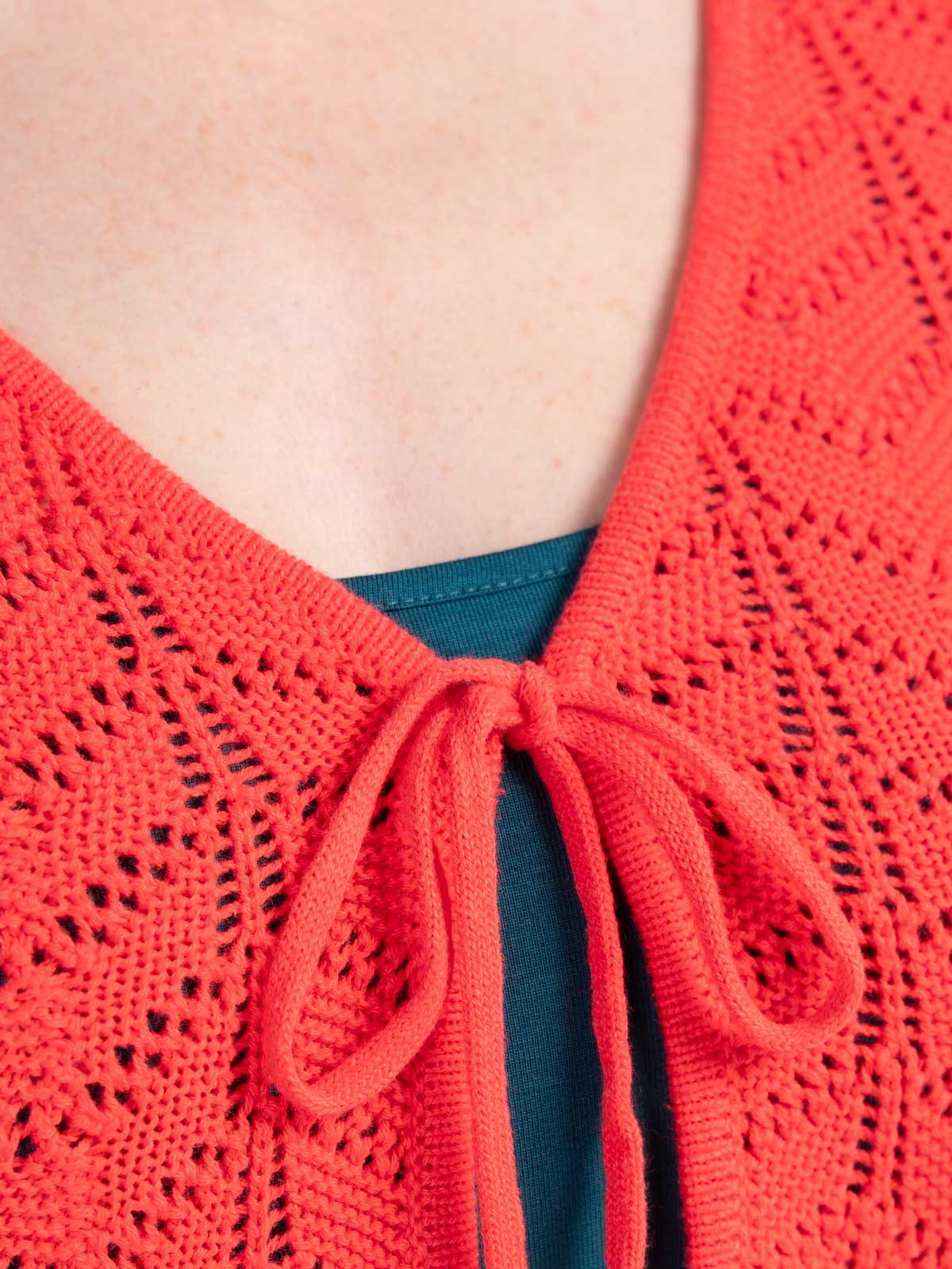 Pointelle V Neck Cardigan - Image 8
