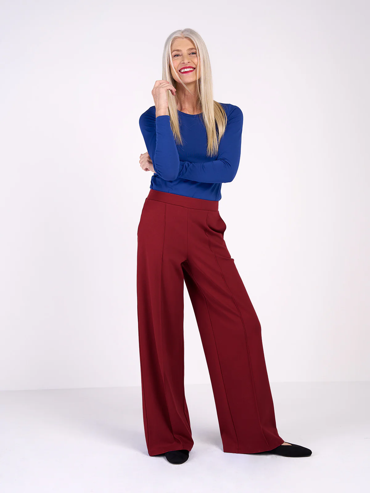 Ponte Wide Leg Trousers - Image 36