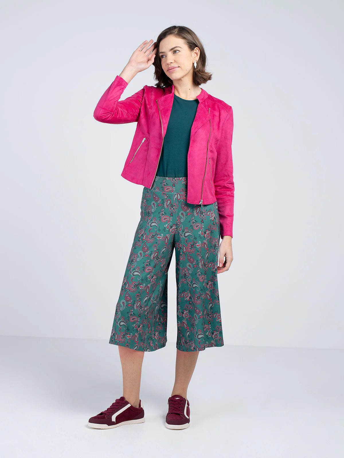Printed Paisley Culottes - Image 13