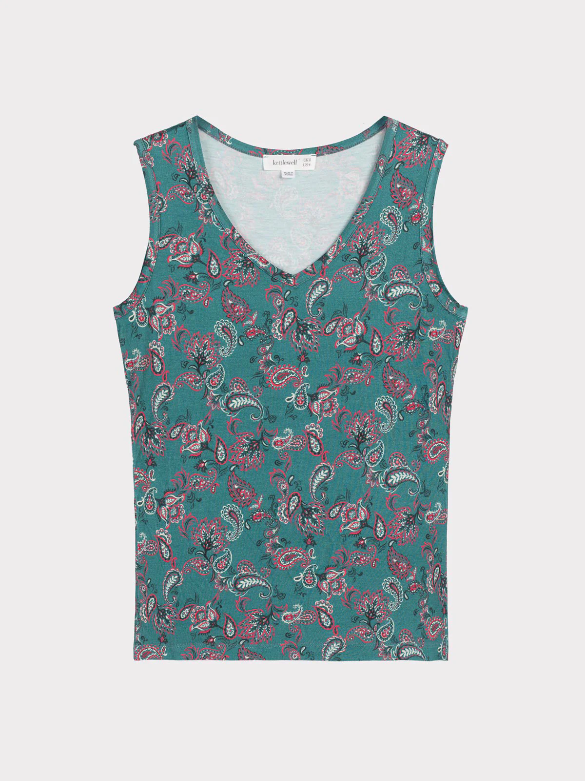 Printed Sleeveless Paisley Top - Image 13