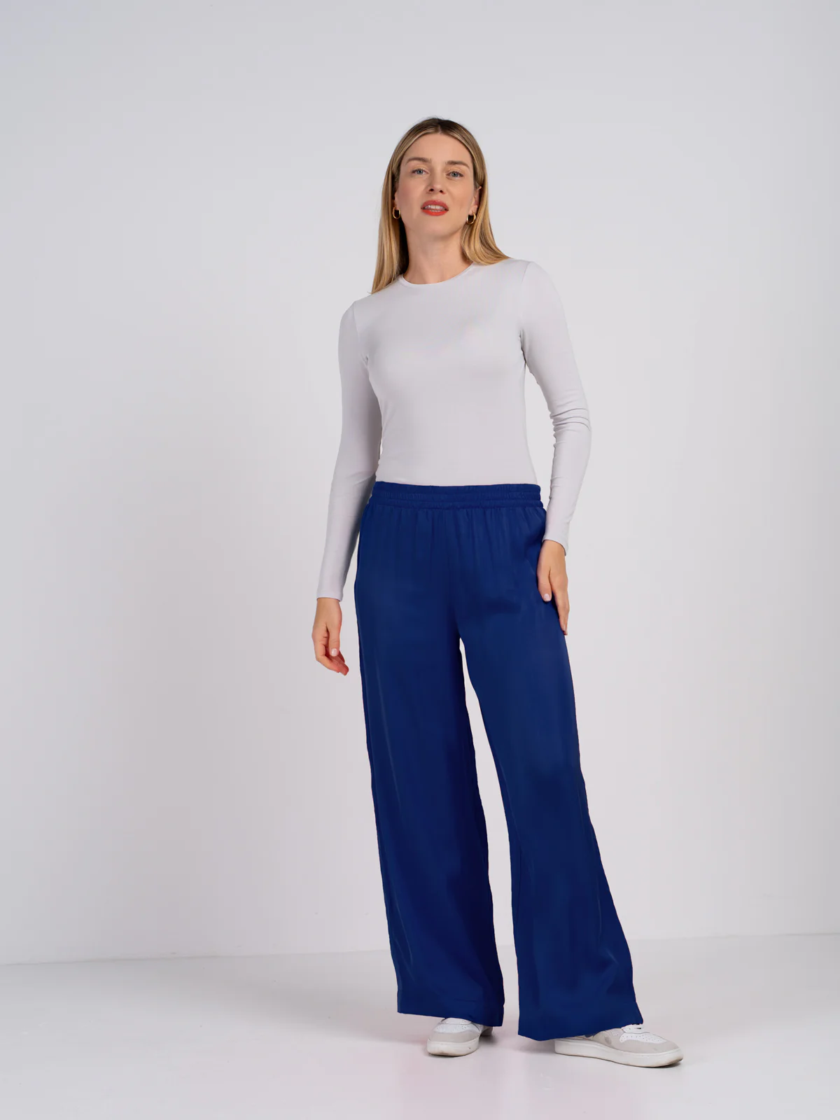 Satin Wide Leg Trousers - Image 11