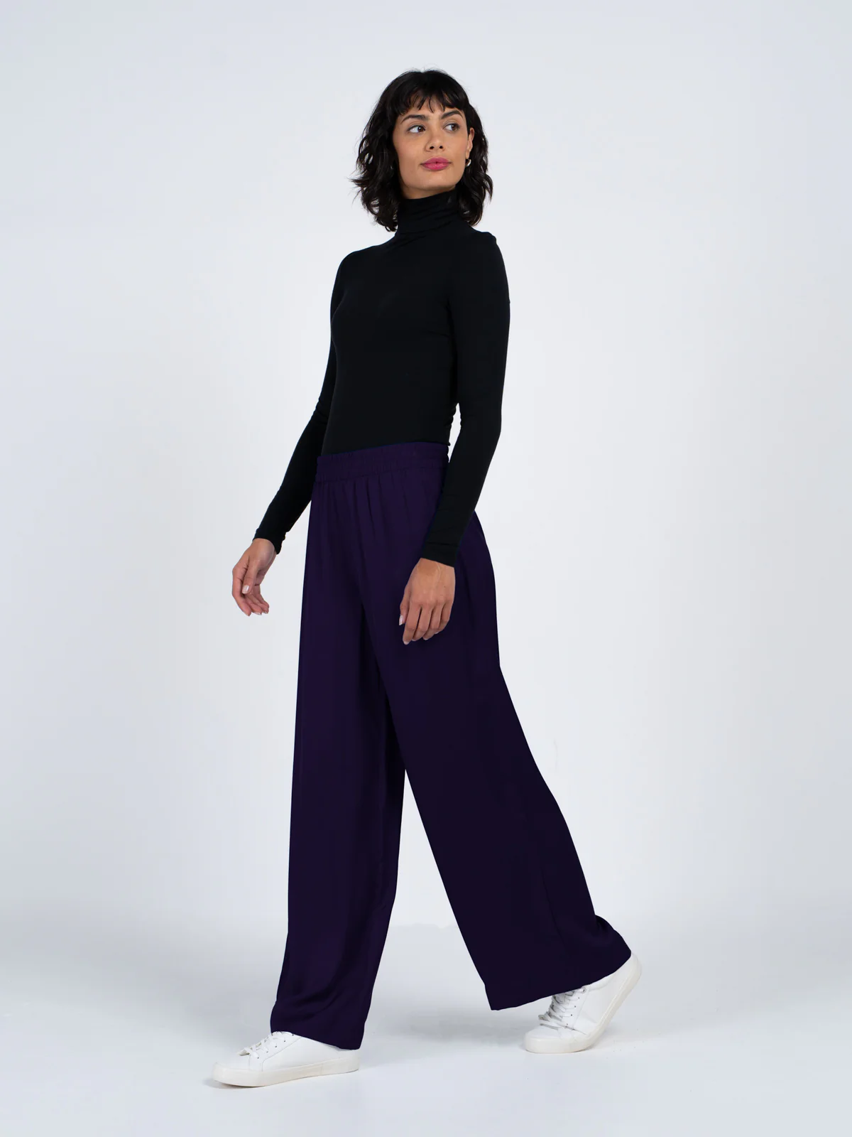 Satin Wide Leg Trousers - Image 7
