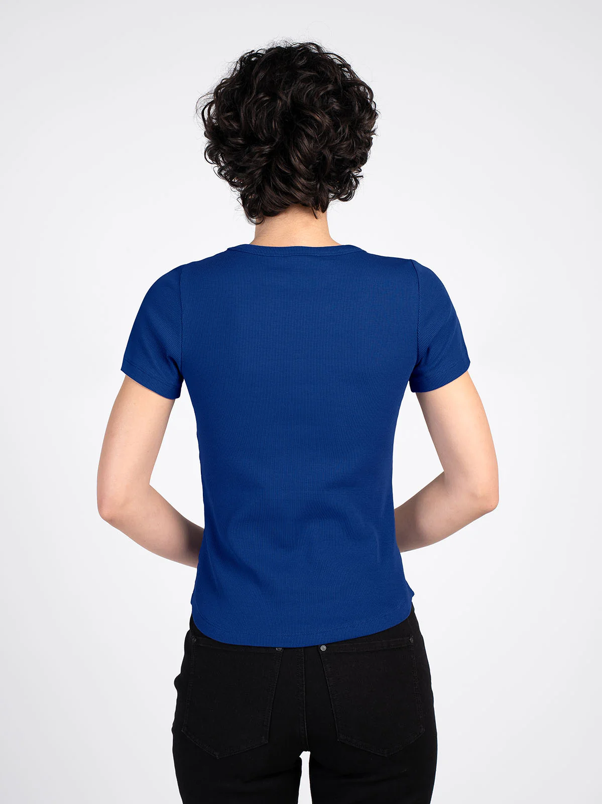 Short Sleeve Crew Neck Rib Tee - Image 6