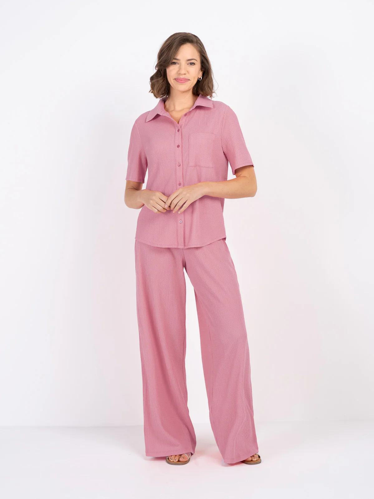 Short Sleeve Crinkle Shirt - Image 18