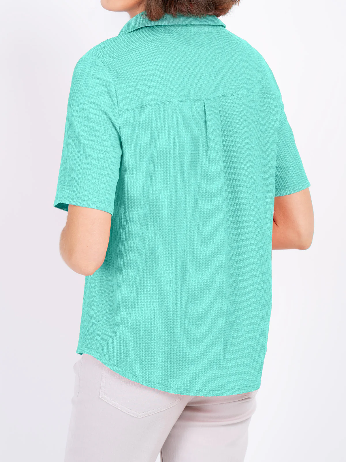 Short Sleeve Crinkle Shirt - Image 2