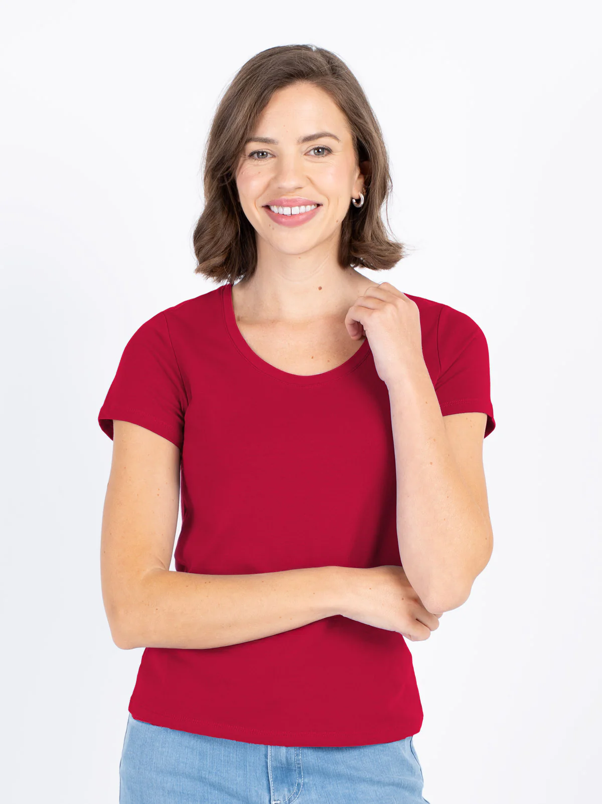 Short Sleeve Everyday Scoop Neck T-Shirt - Image 15