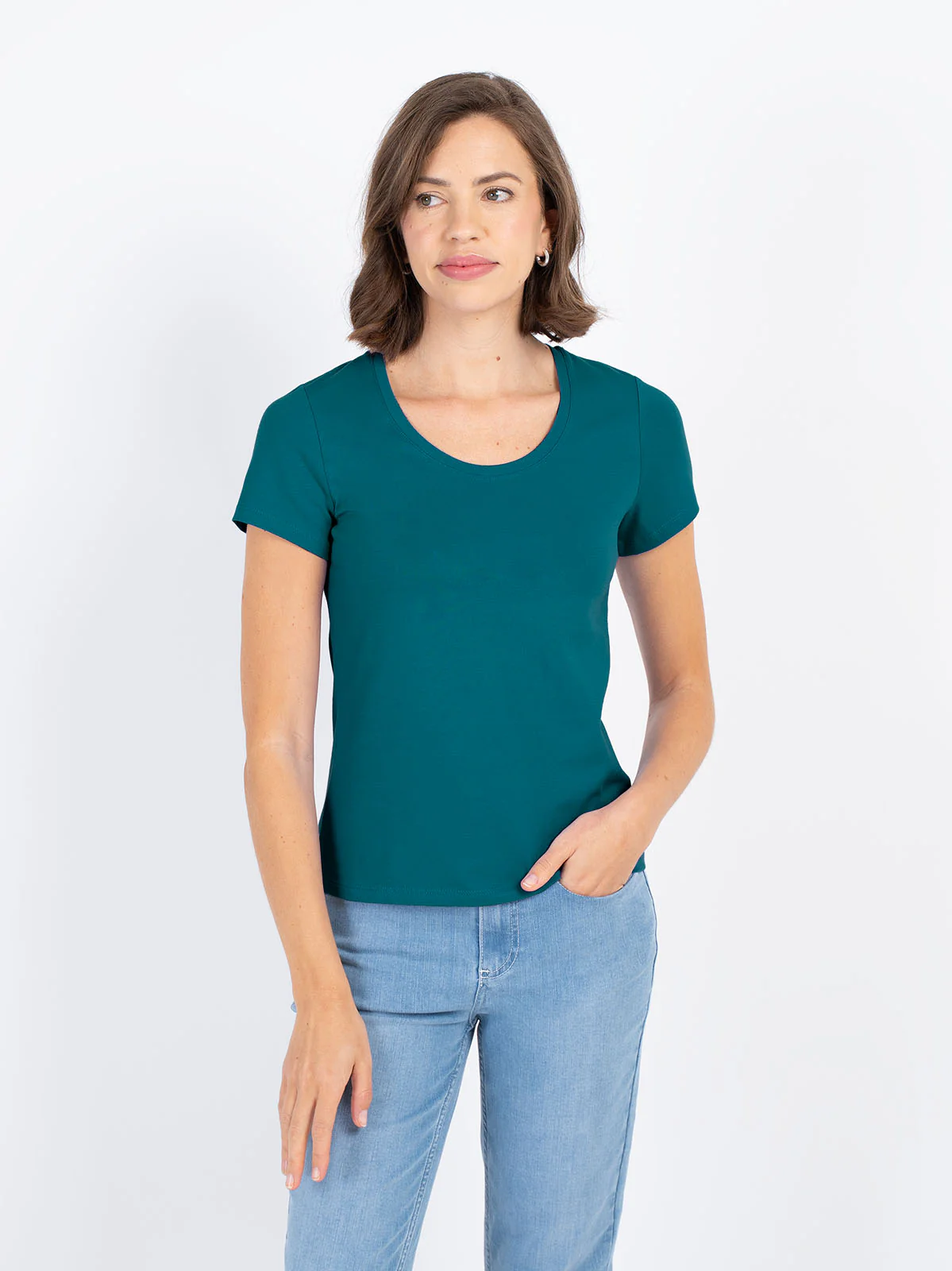 Short Sleeve Everyday Scoop Neck T-Shirt - Image 26