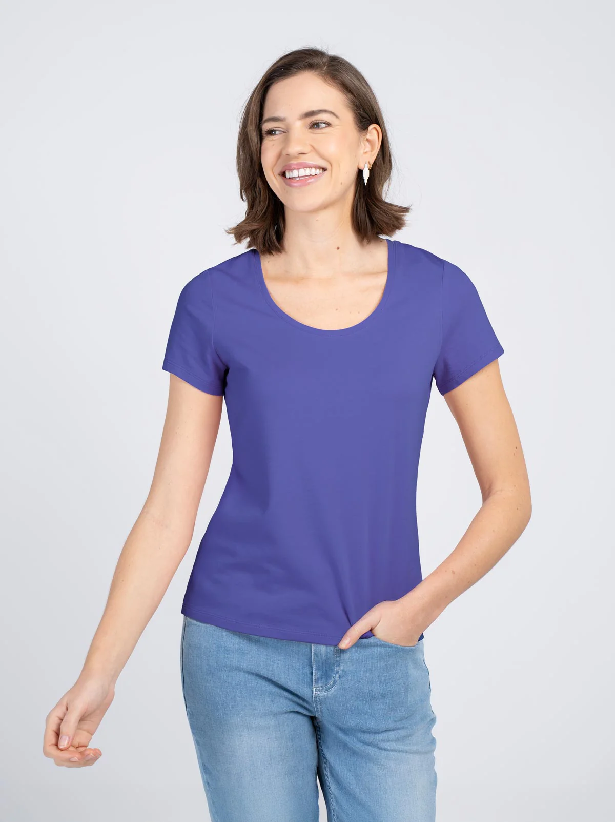 Short Sleeve Everyday Scoop Neck T-Shirt - Image 31
