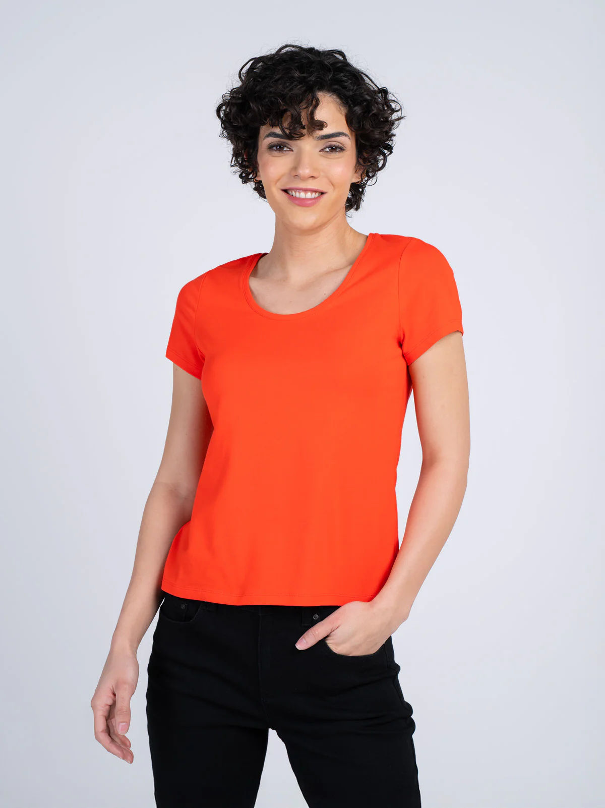 Short Sleeve Everyday Scoop Neck T-Shirt - Image 42