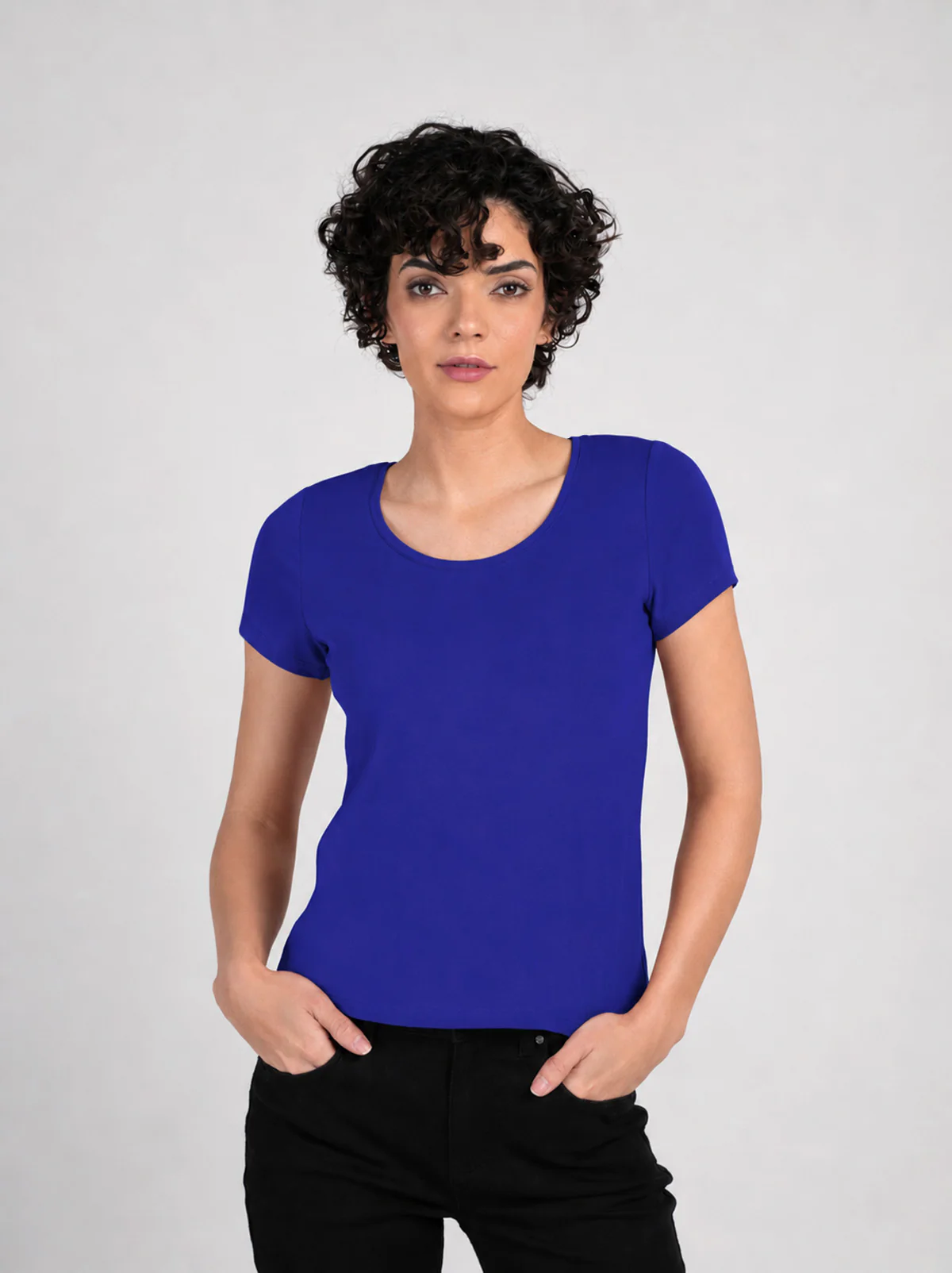 Short Sleeve Everyday Scoop Neck T-Shirt - Image 46