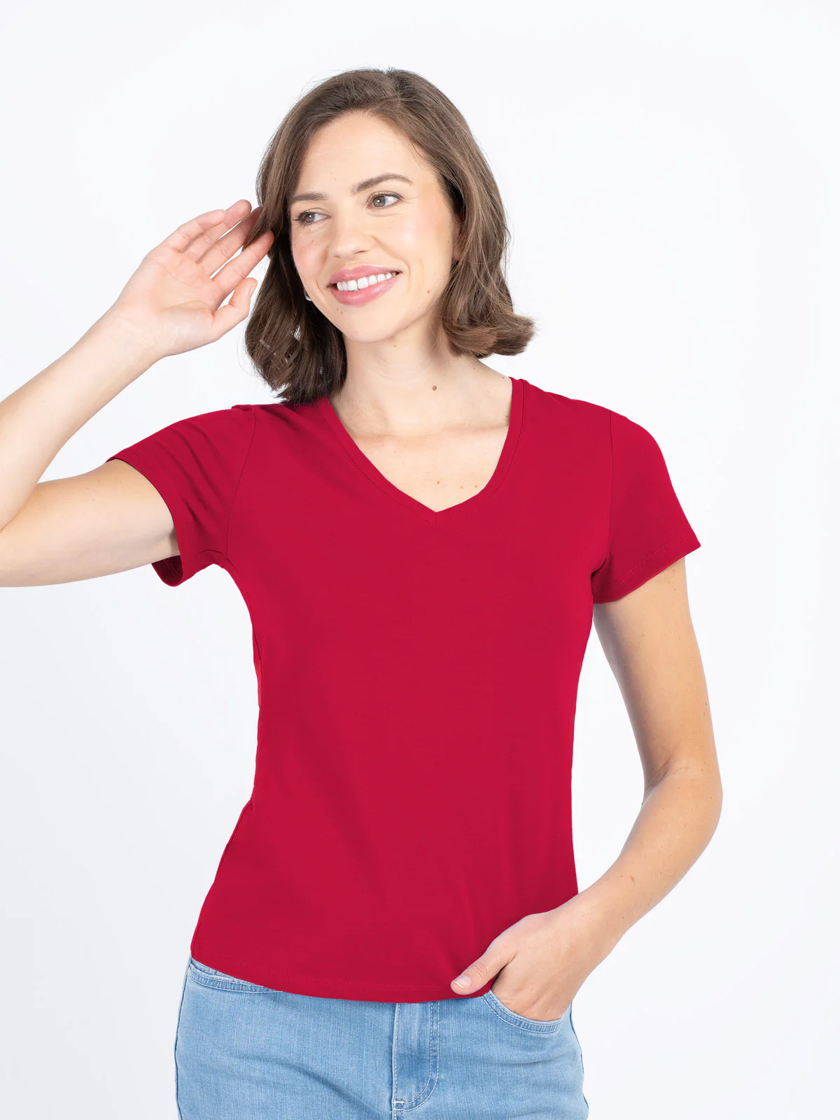 Short Sleeve Everyday V Neck T-Shirt - Image 13