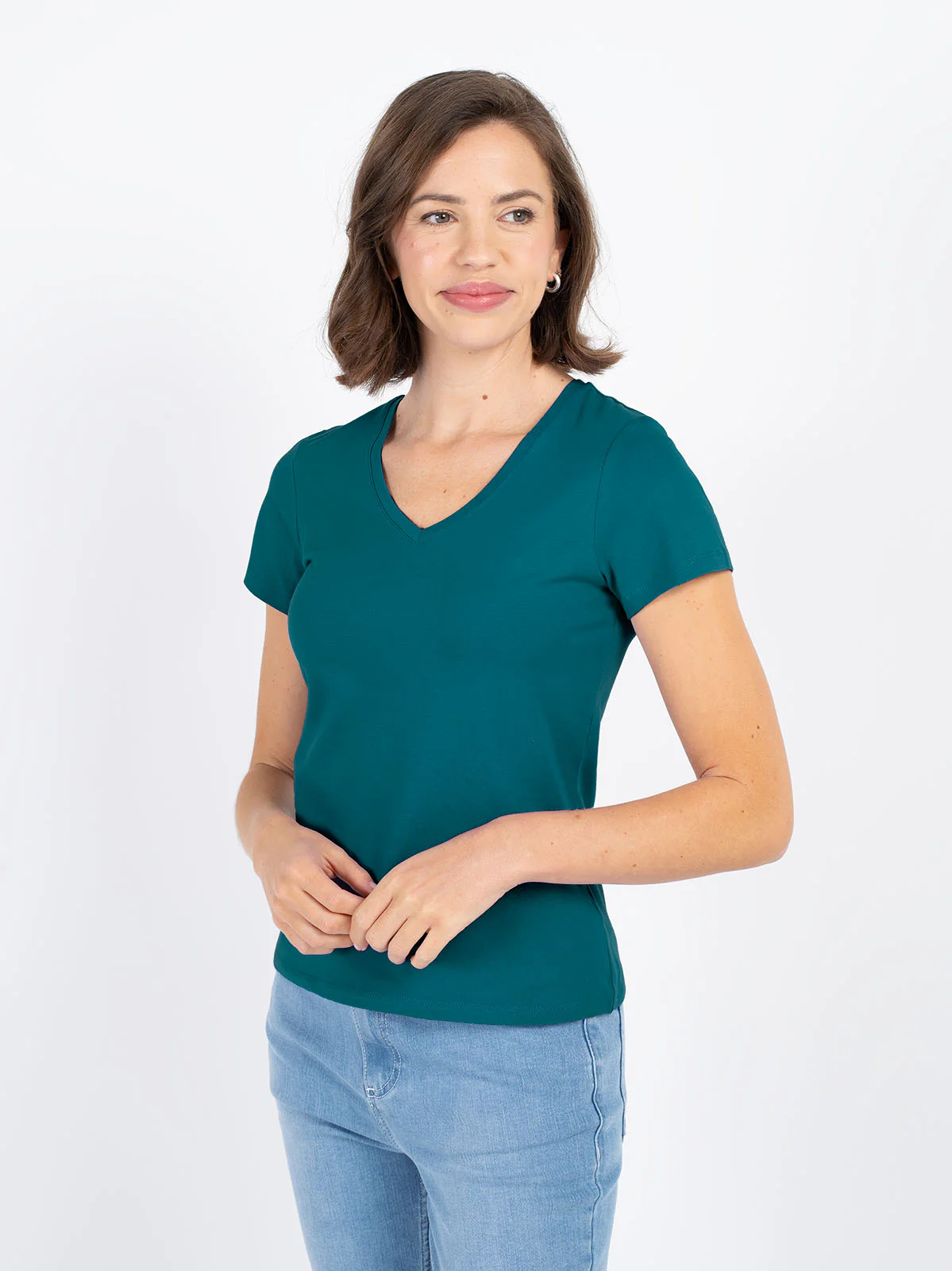 Short Sleeve Everyday V Neck T-Shirt - Image 22