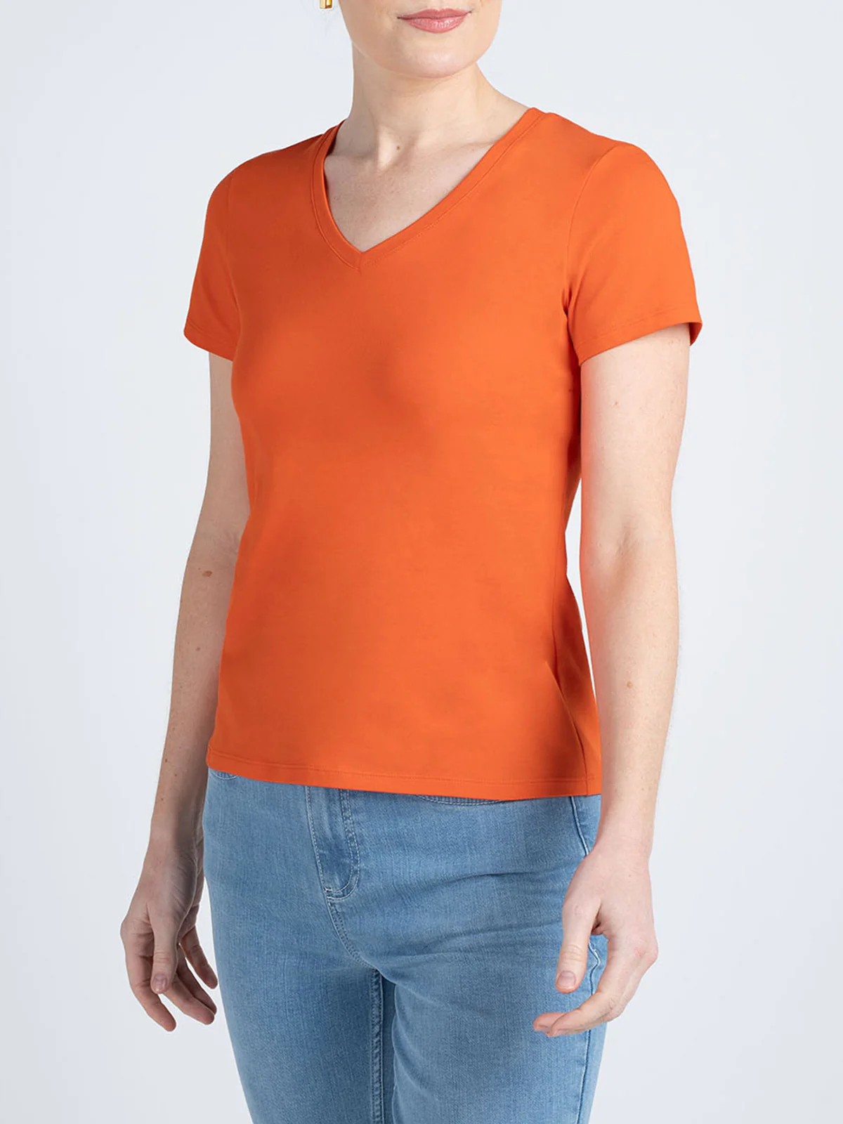 Short Sleeve Everyday V Neck T-Shirt - Image 56