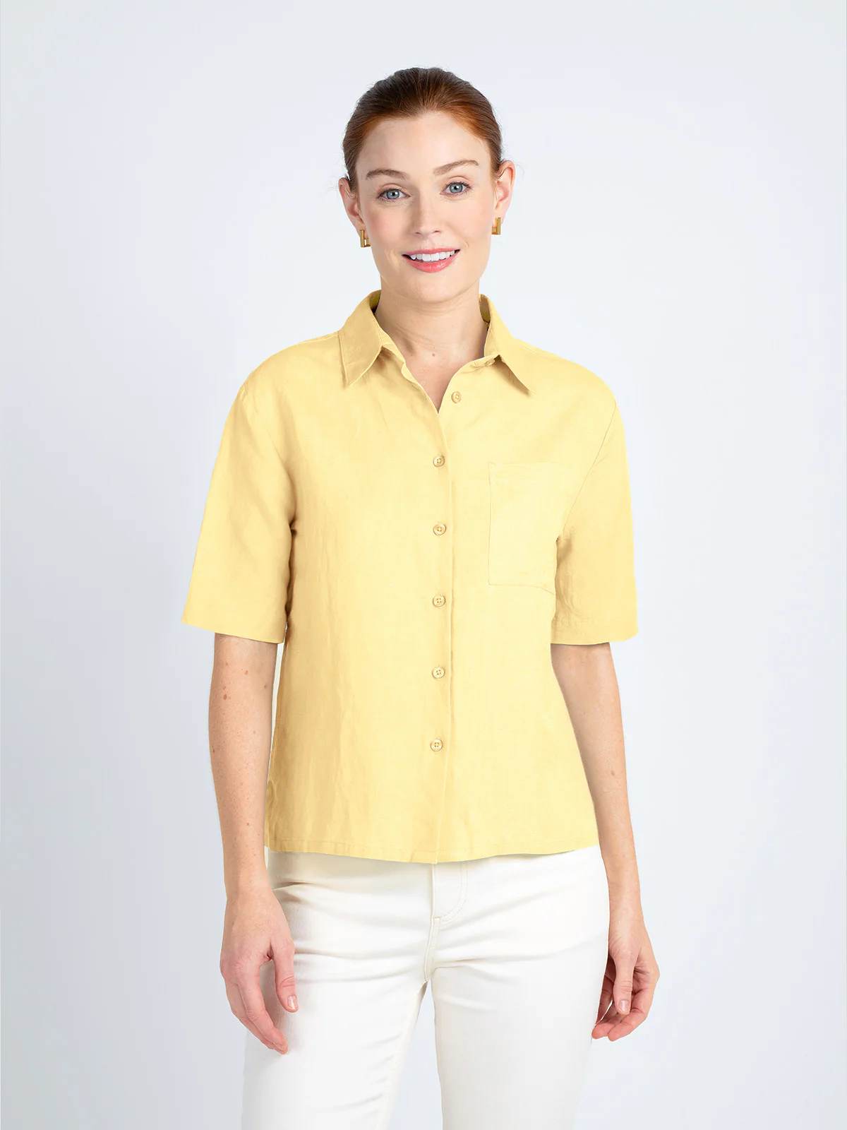 Short Sleeve Linen Shirt - Image 24