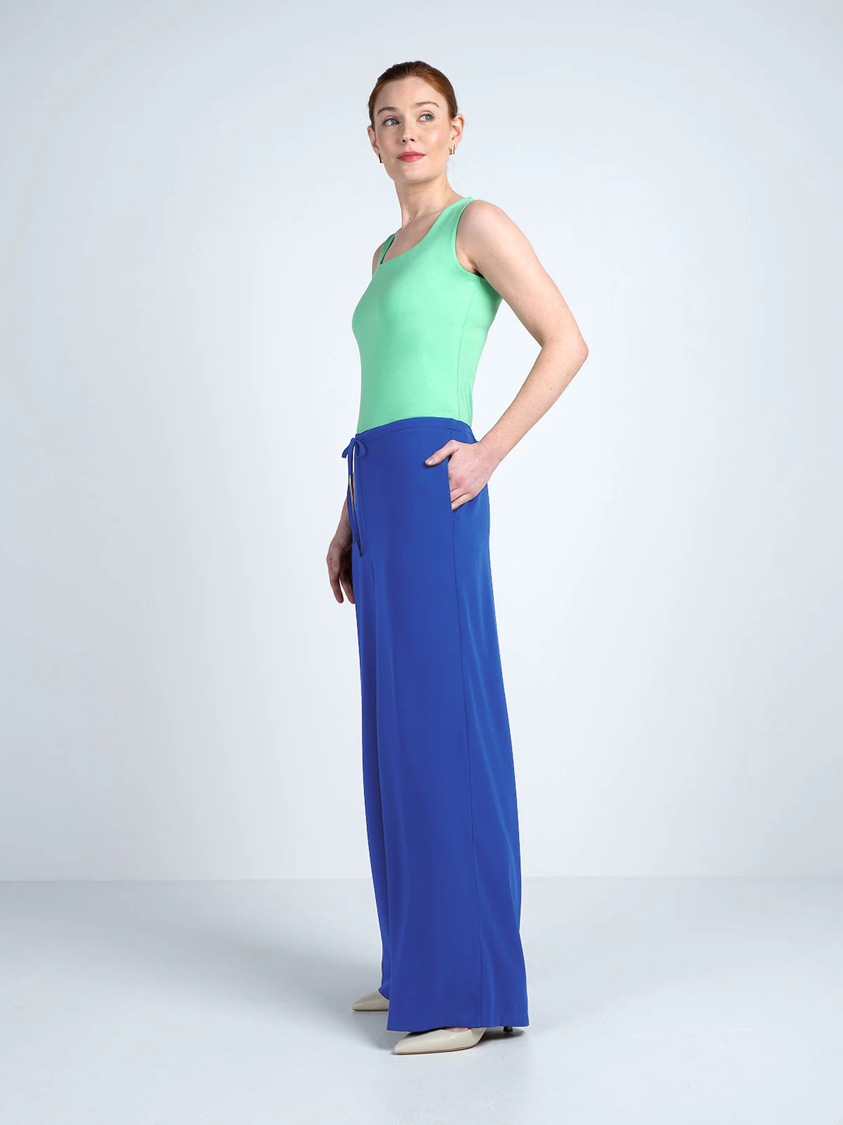Soft Tailored Wide Leg Trouser - Image 7