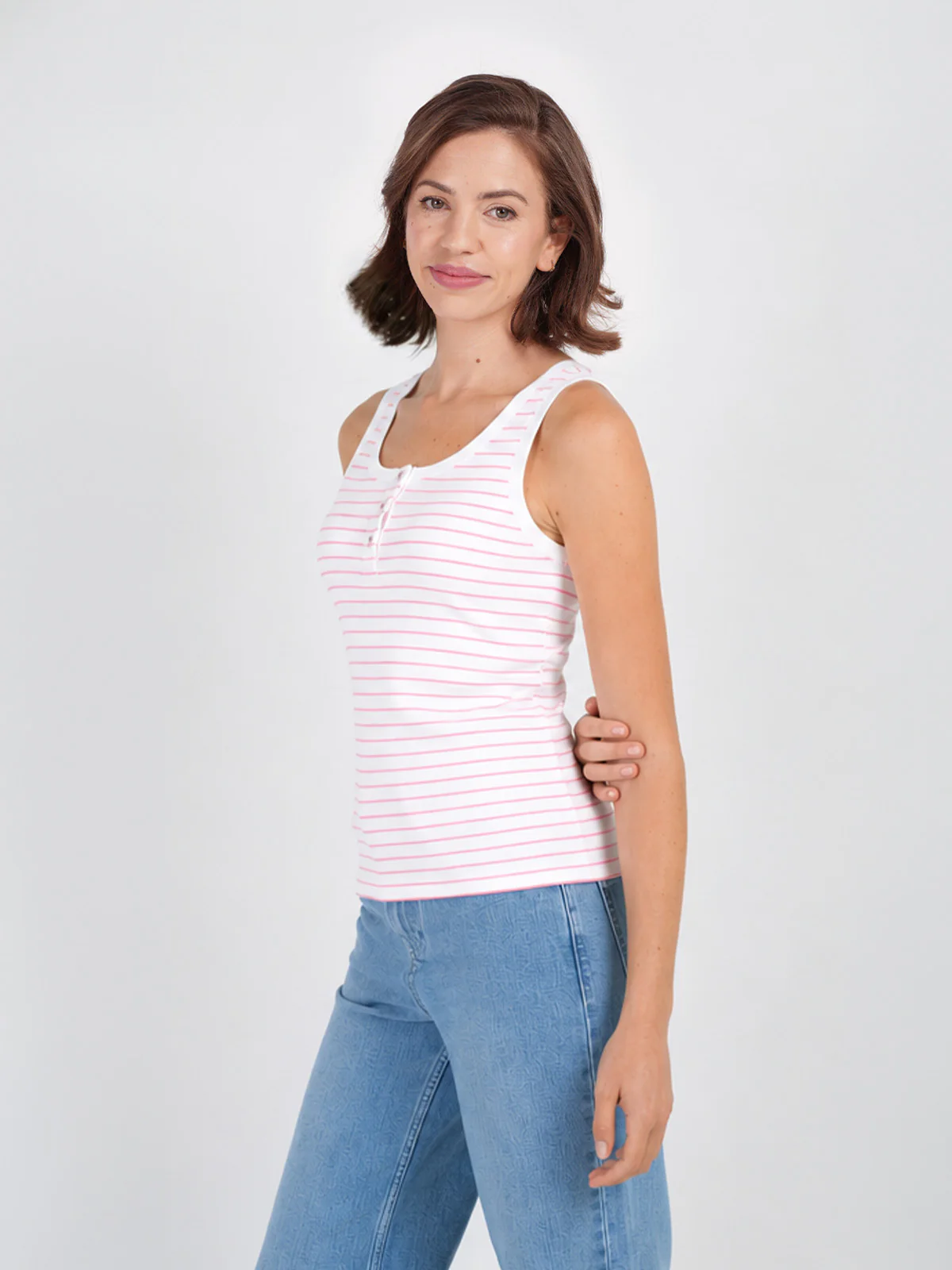 Stripe Jersey Rib Vest - Image 18