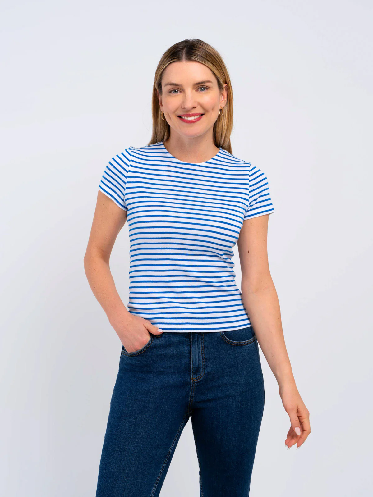 Stripey Crew Neck Tee