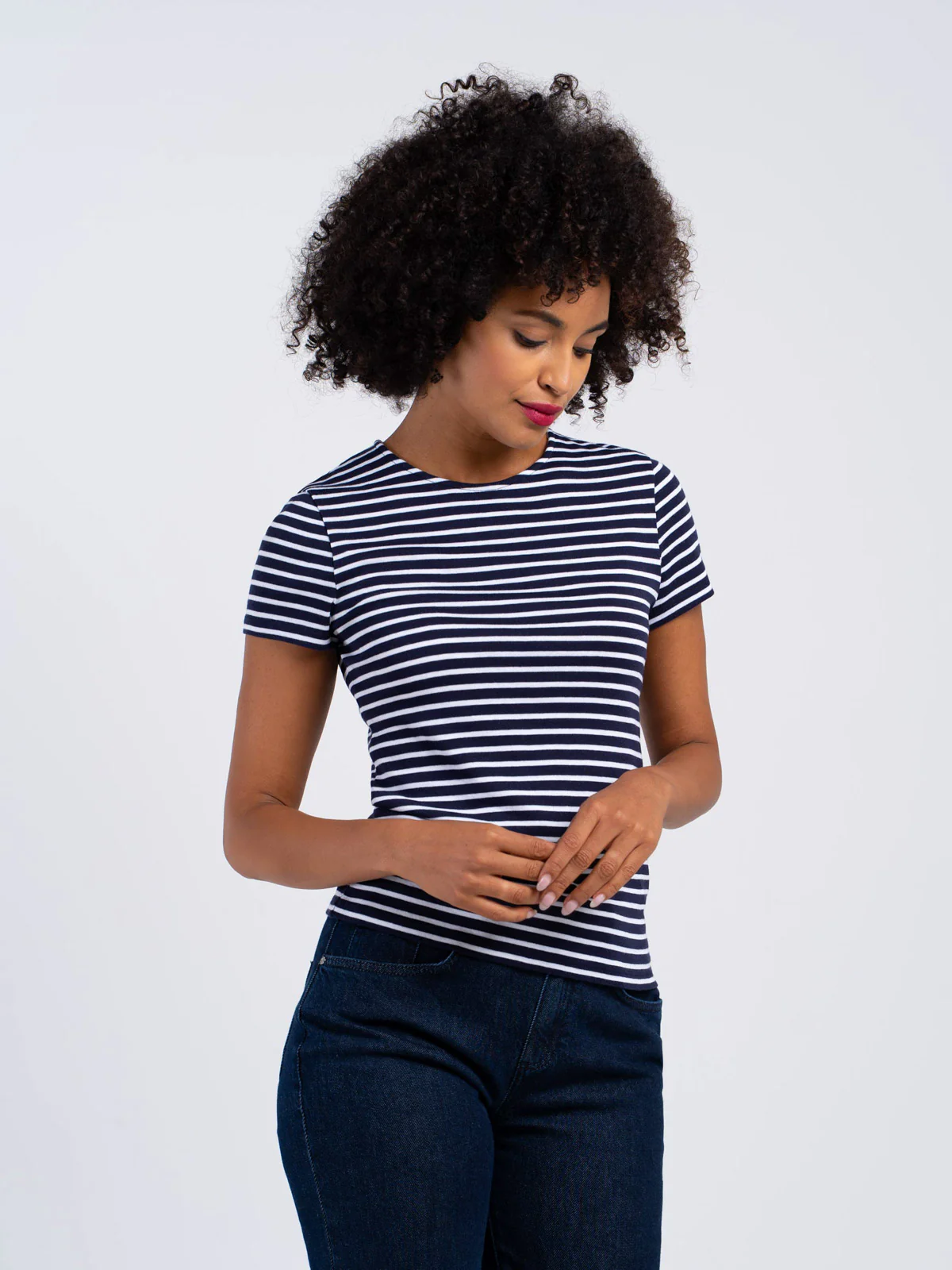 Stripey Crew Neck Tee - Image 15